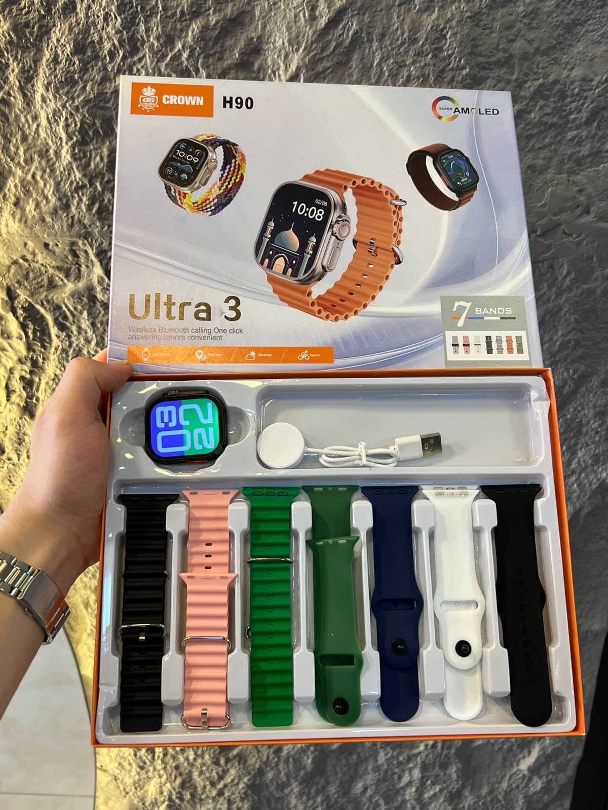 ساعة ذكية Crown H90 Ultra 3